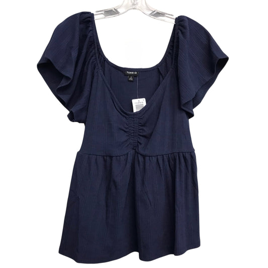 Top Ss By Torrid In Navy, Size:2X