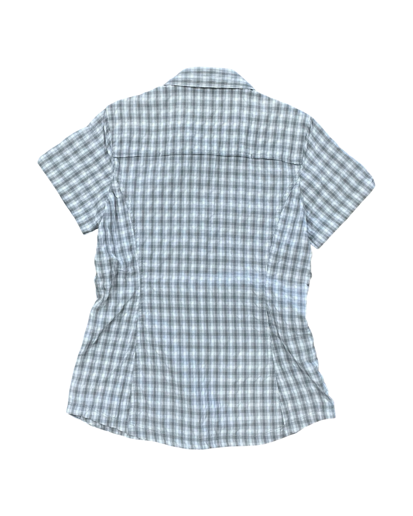 Blouse Ss By Eddie Bauer In Grey & White, Size:Xs