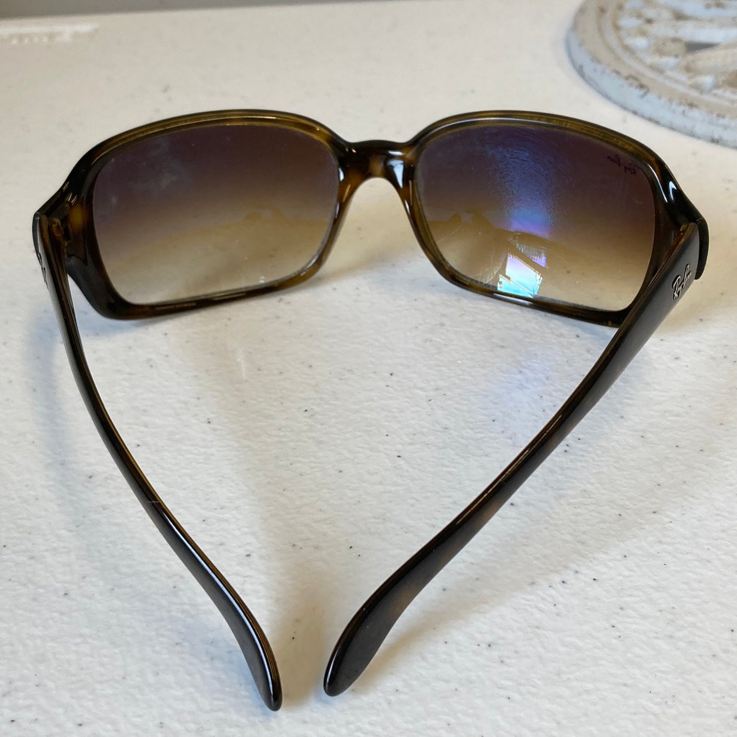 Sunglasses Designer By Ray Ban In Brown