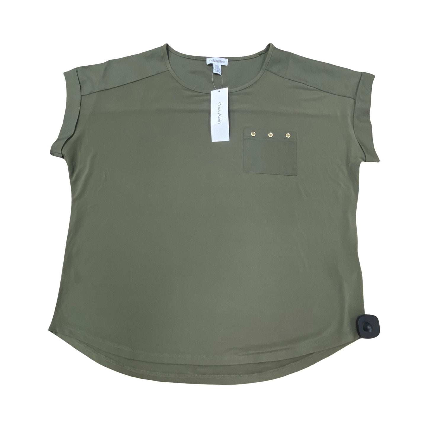 Top Ss By Calvin Klein In Green, Size:Xl