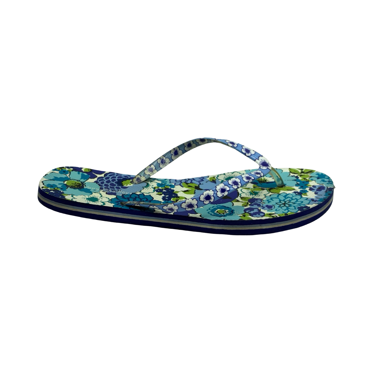 Sandals Flip Flops By Vera Bradley In Blue, Size:9
