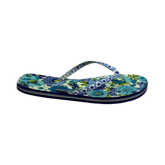 Sandals Flip Flops By Vera Bradley In Blue, Size:9