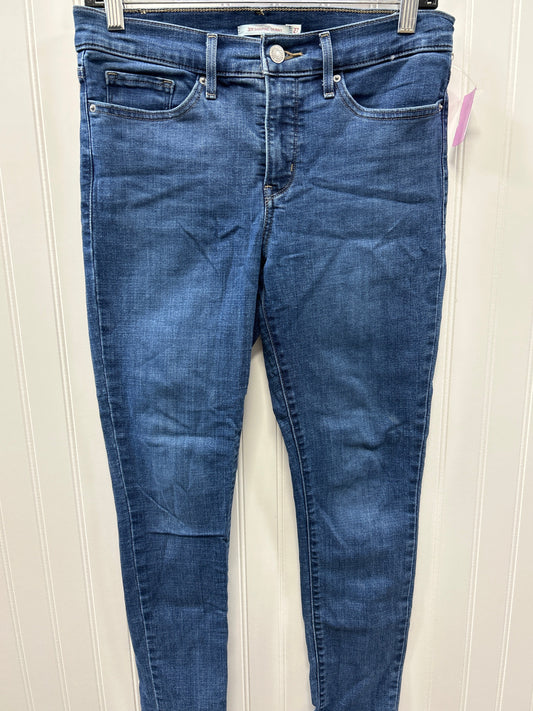 Jeans Skinny By Levis In Blue Denim, Size:4
