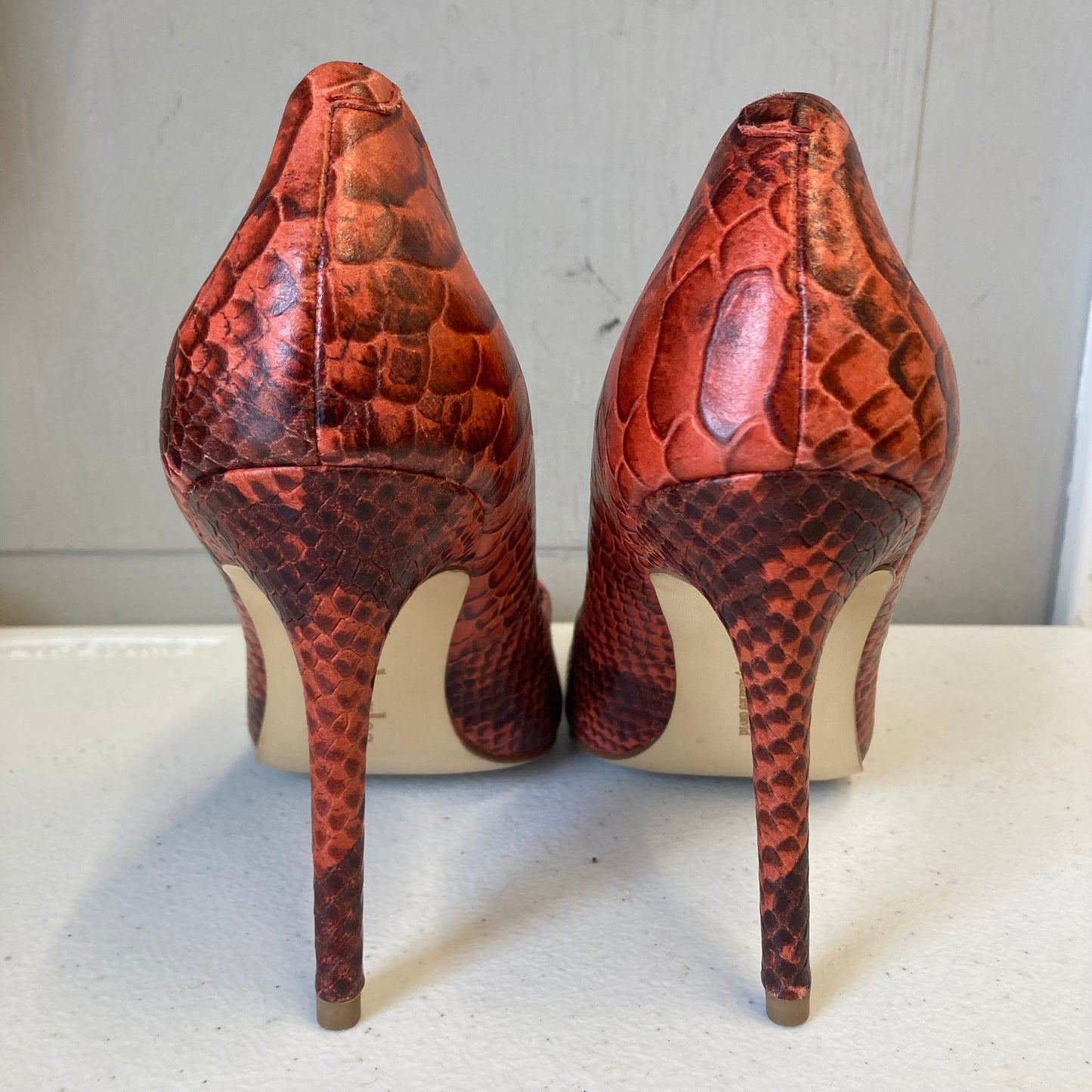 Shoes Heels Stiletto By Charles By Charles David In Orange, Size:7