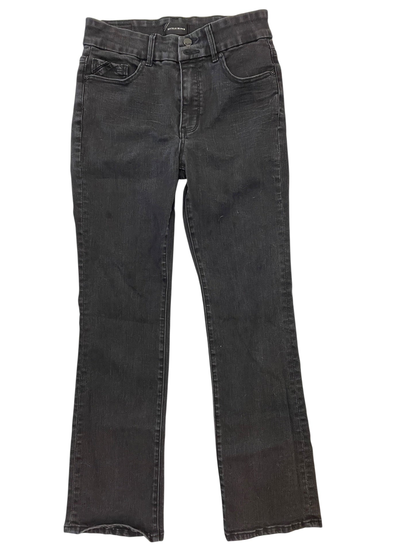 Jeans Straight By Buckle Black In Black Denim, Size:14