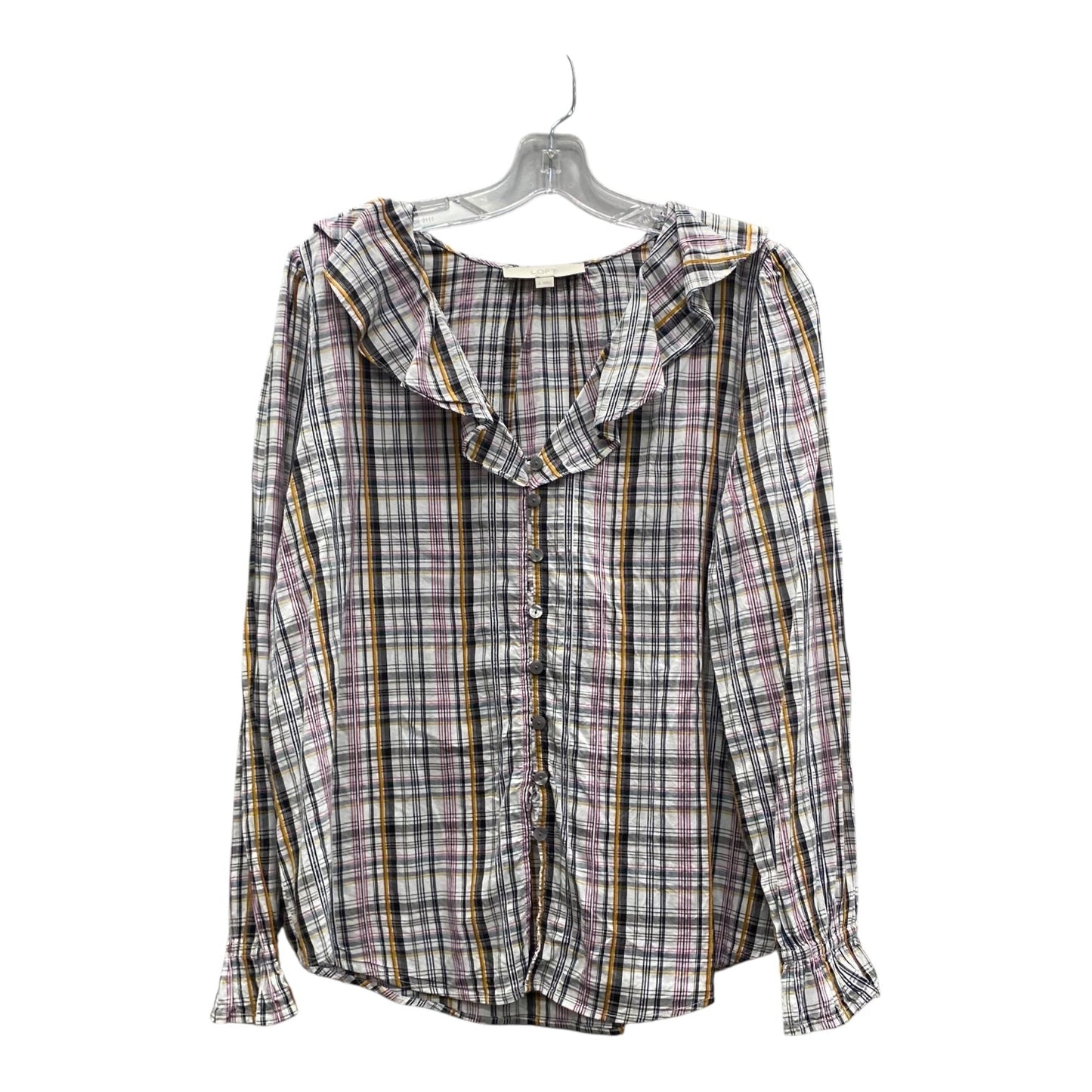 Top Ls By Loft In Black & Red, Size:L