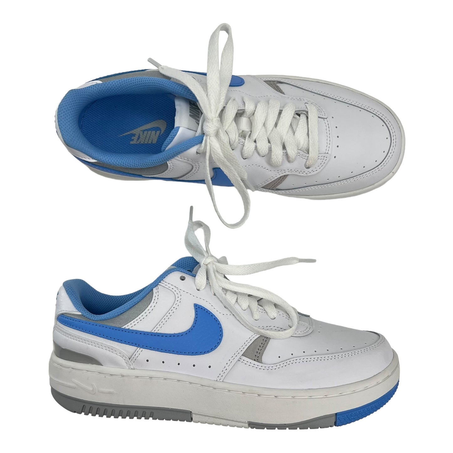 BLUE & WHITE SHOES SNEAKERS by NIKE Size:7.5