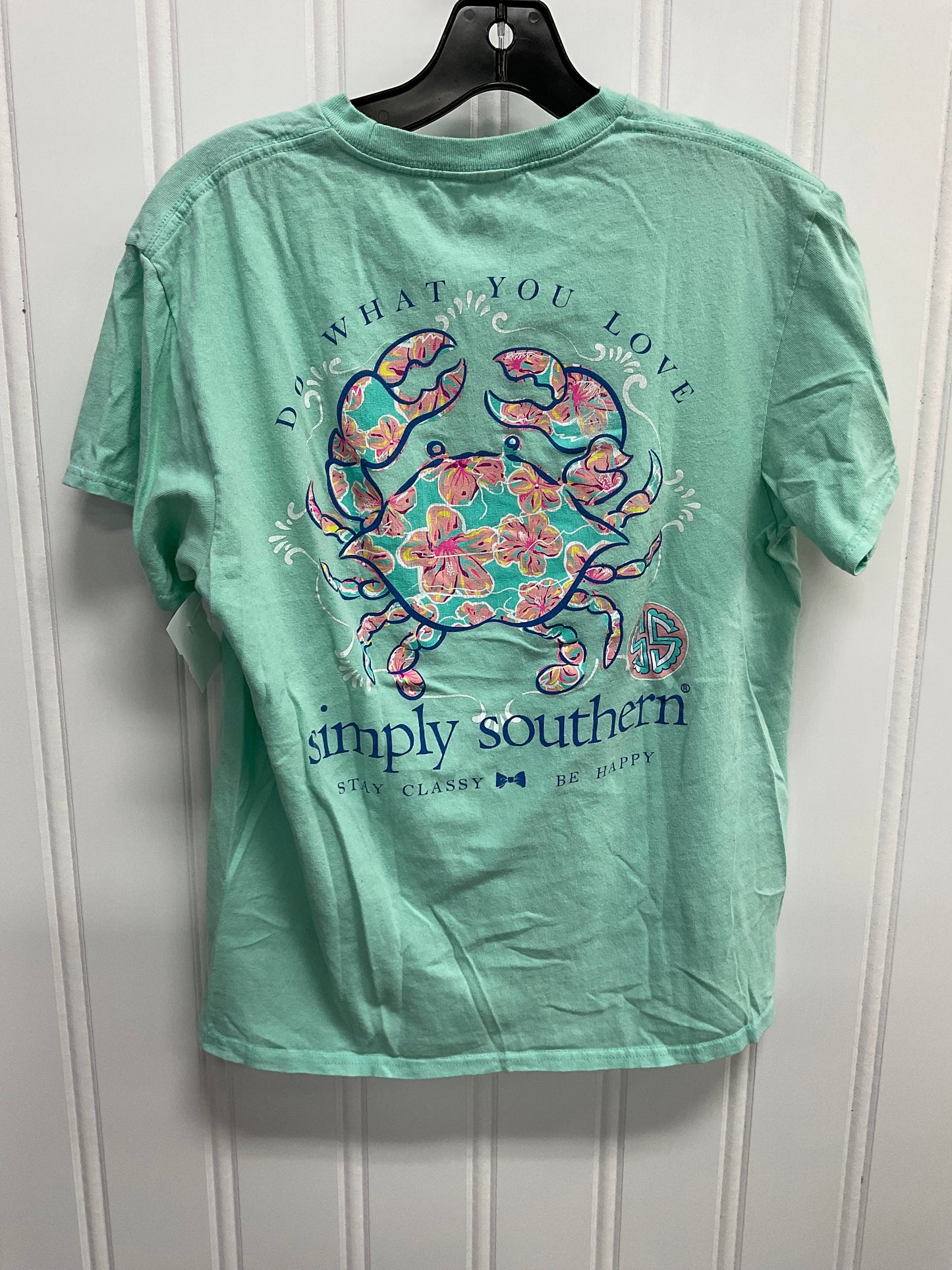 Top Ss Basic By Simply Southern In Blue, Size:M