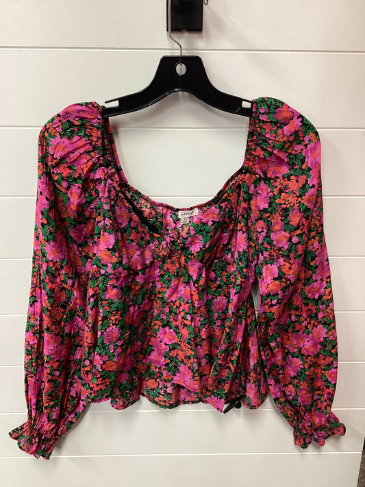 Top Ls By Blu Pepper In Floral Print, Size:S