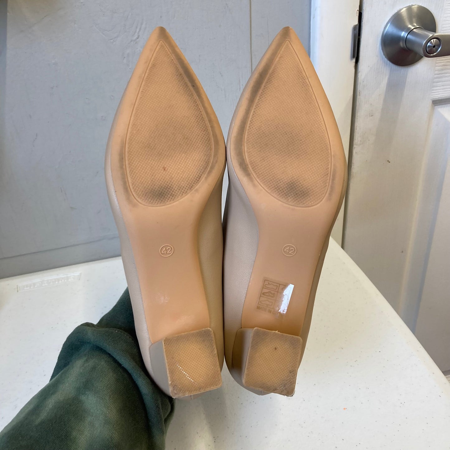 Shoes Heels Block By In Tan, Size:11