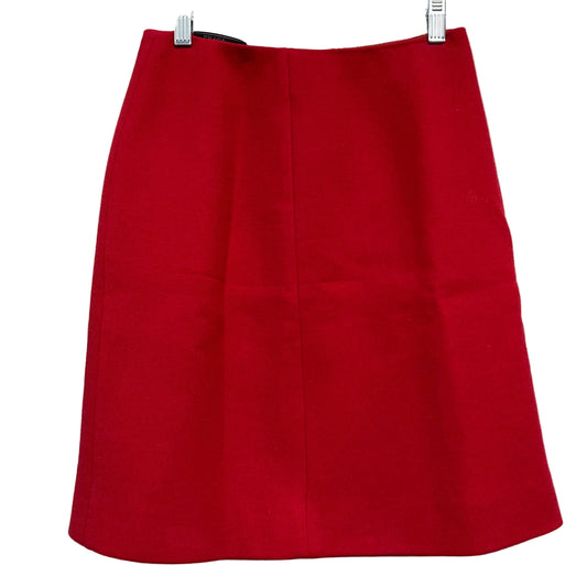 Skirt Luxury Designer By Prada In Red, Size:2.  Size 38