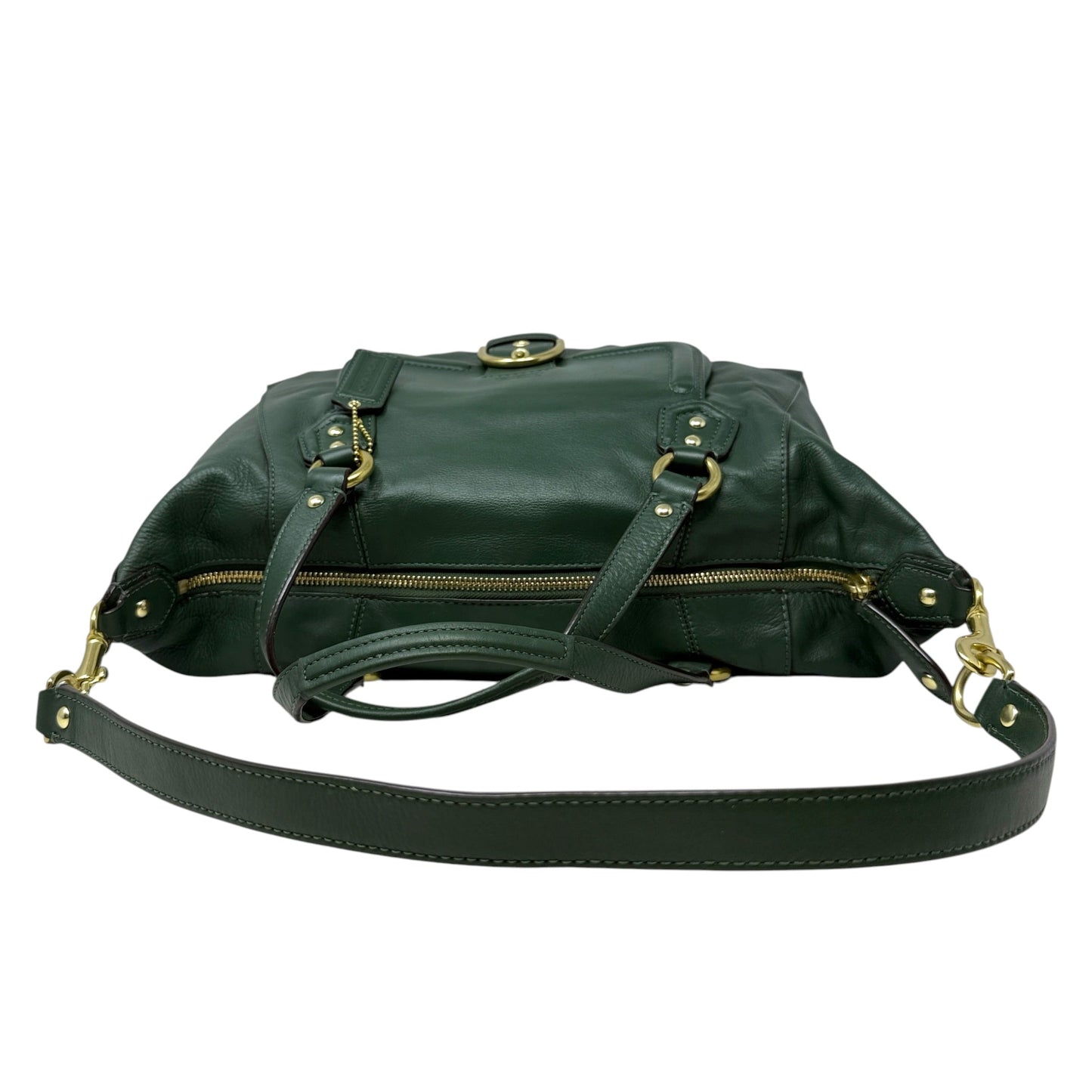 Campbell Leather Satchel Designer By Coach, Size: Large