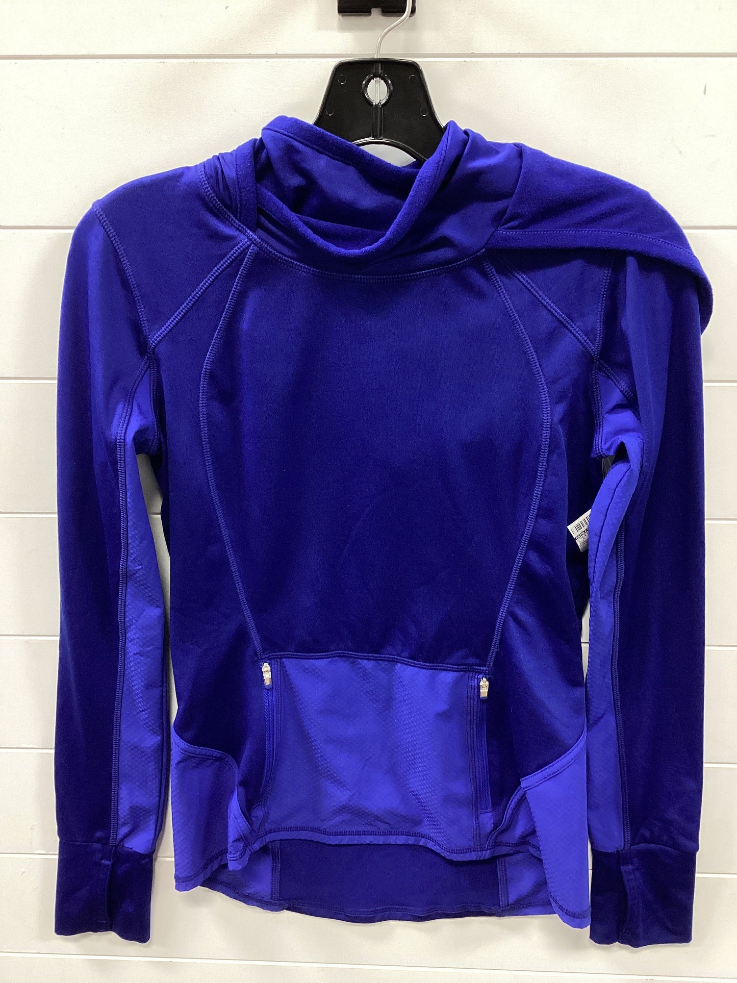 Athletic Top Ls Hoodie By Athleta In Blue, Size:Xxs