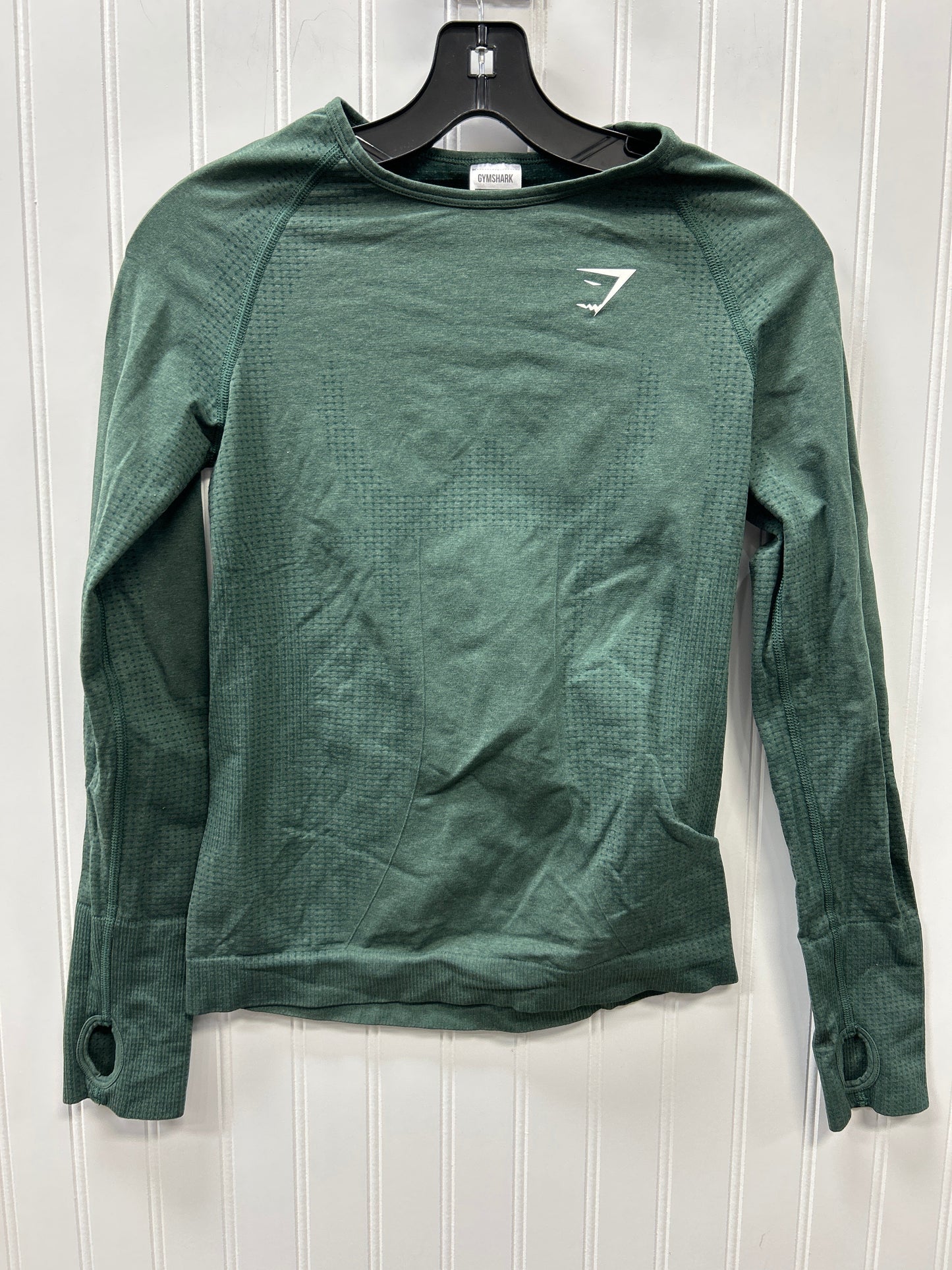 Athletic Top Ls Crewneck By Gym Shark In Green, Size:L