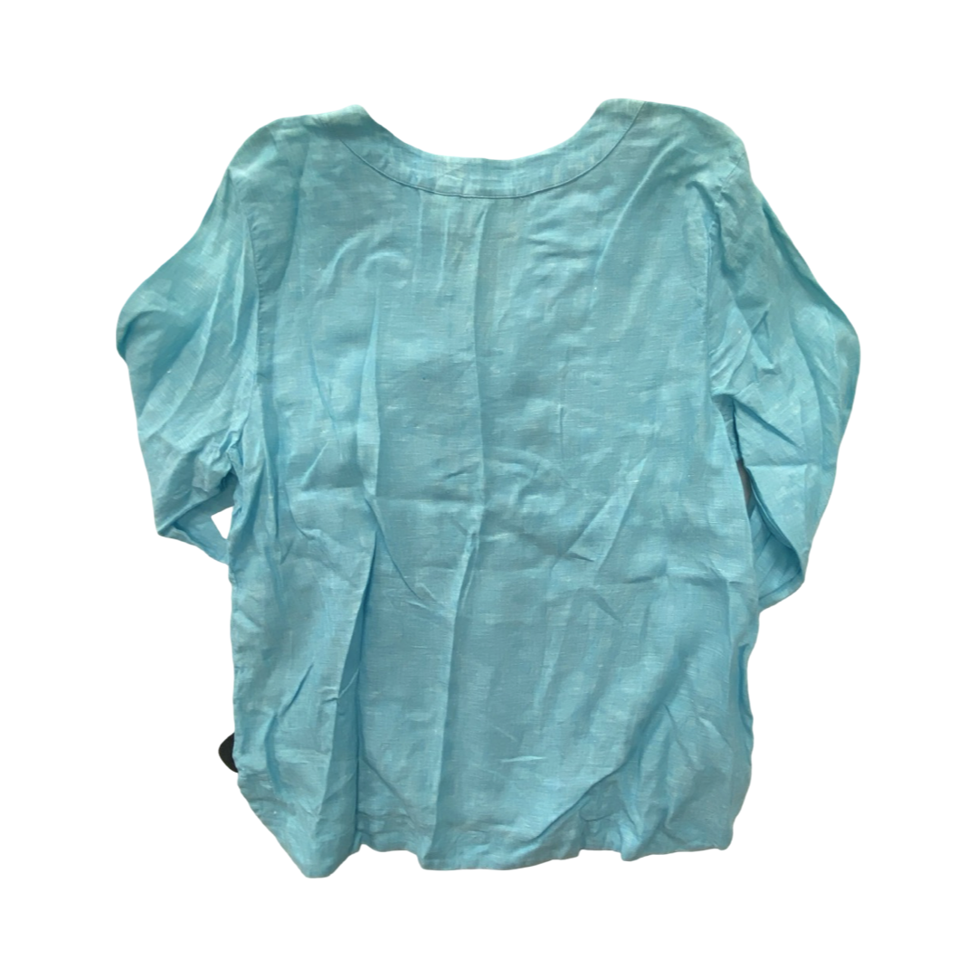 Top 3/4 Sleeve By Chicos In Blue, Size:Xl