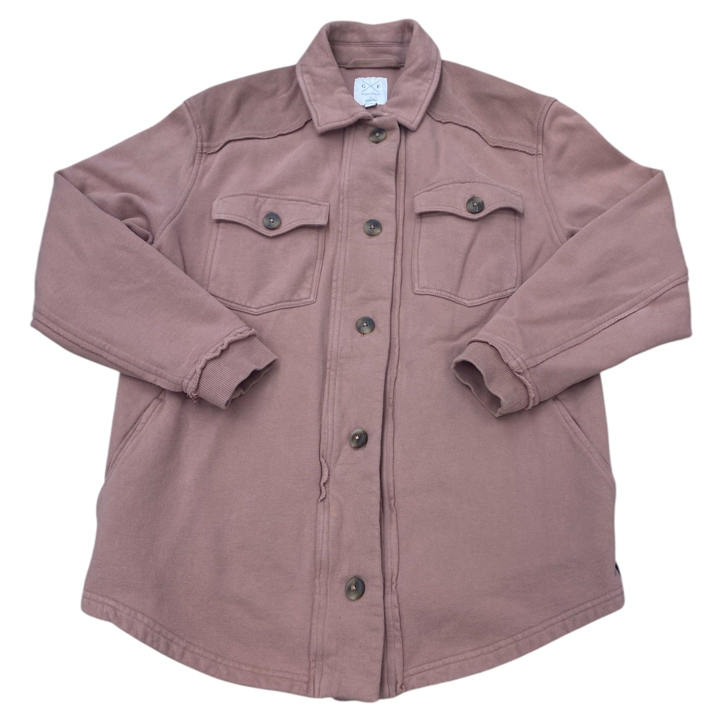 Jacket Shirt By Gentle Fawn In Pink, Size:S