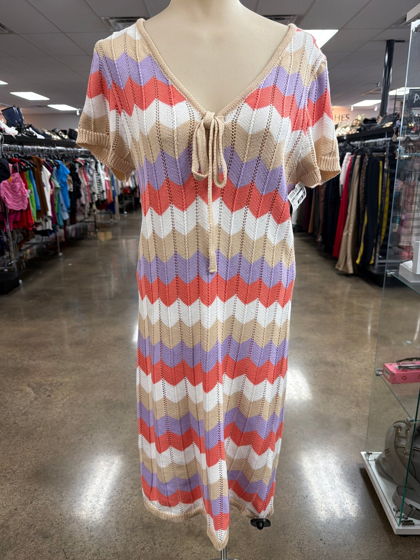 Dress Casual Maxi By Lili Sidonio In Cream & Purple, Size:M