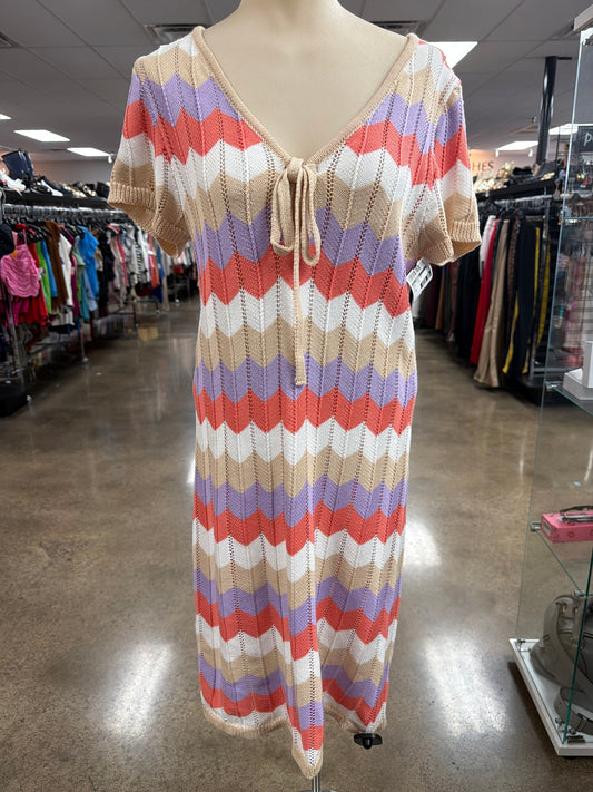 Dress Casual Maxi By Lili Sidonio In Cream & Purple, Size:M