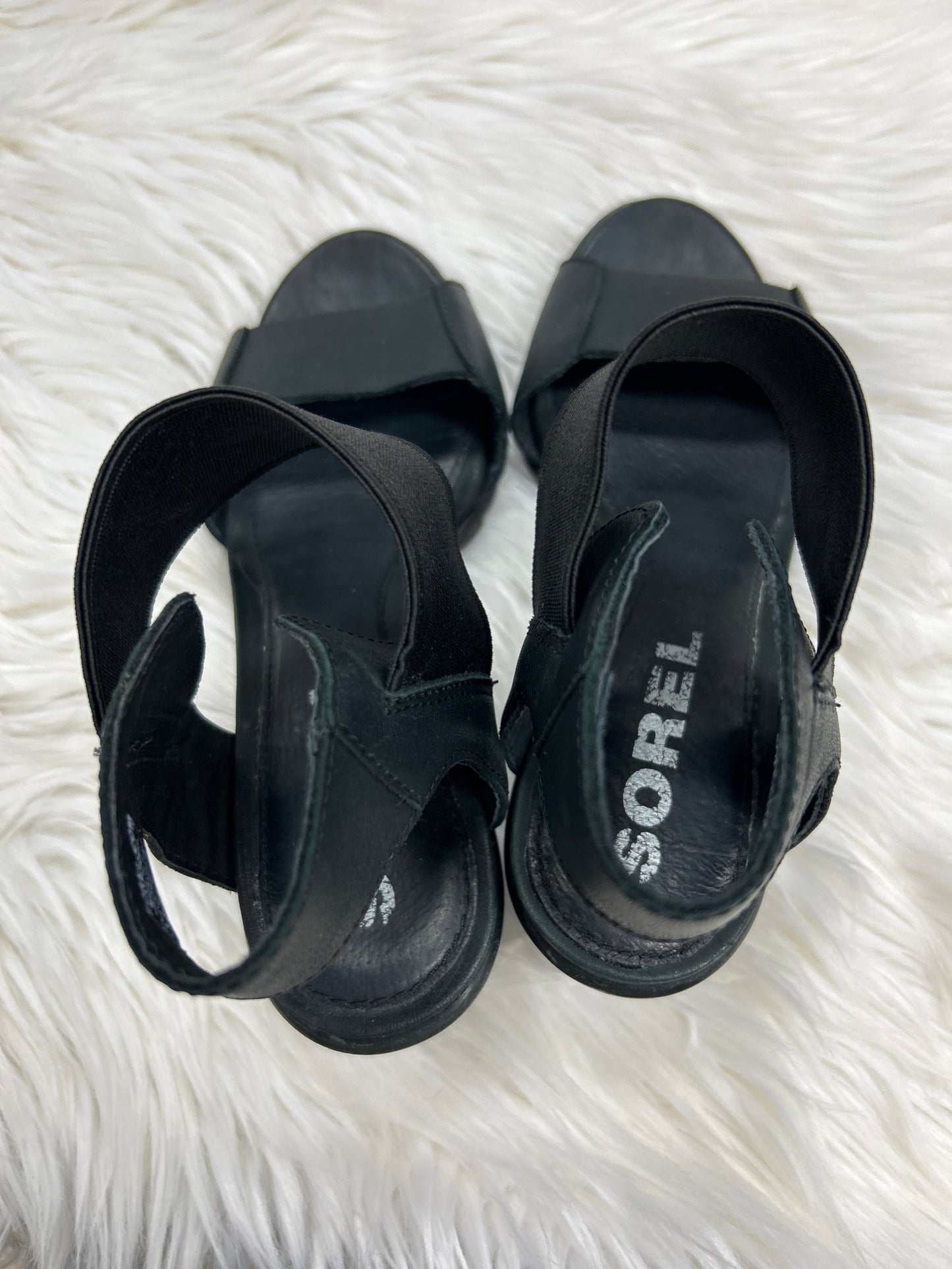 Sandals Heels Block By Sorial In Black, Size:7
