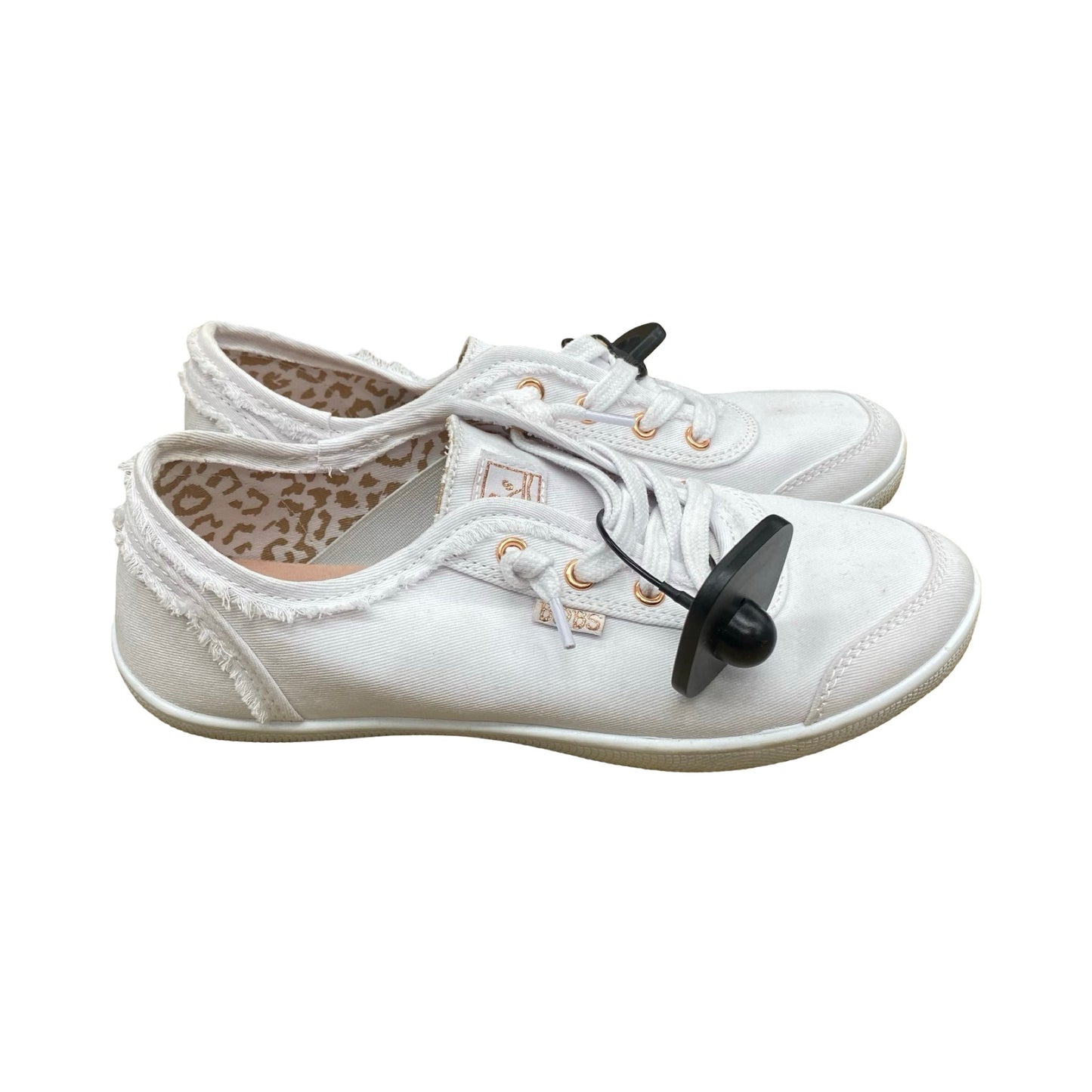 Shoes Sneakers By Bobs In White, Size:6.5