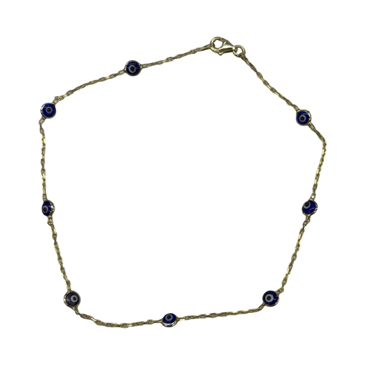 Bracelet Chain By Clothes Mentor In Blue & Gold
