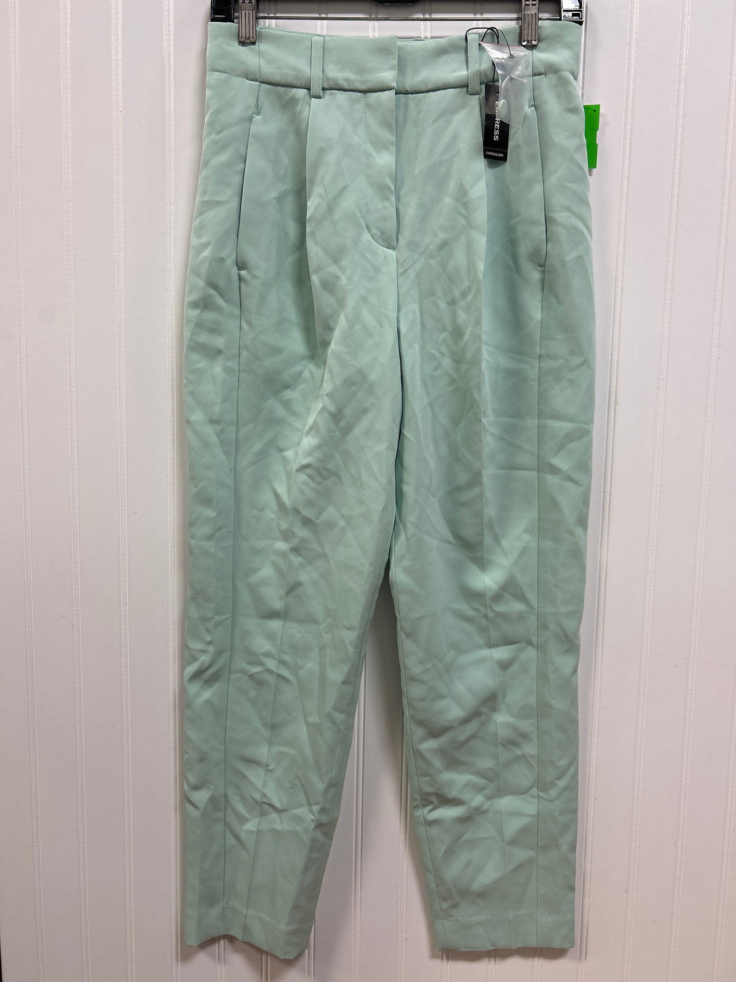 Pants Dress By Express In Green, Size:4 NWT