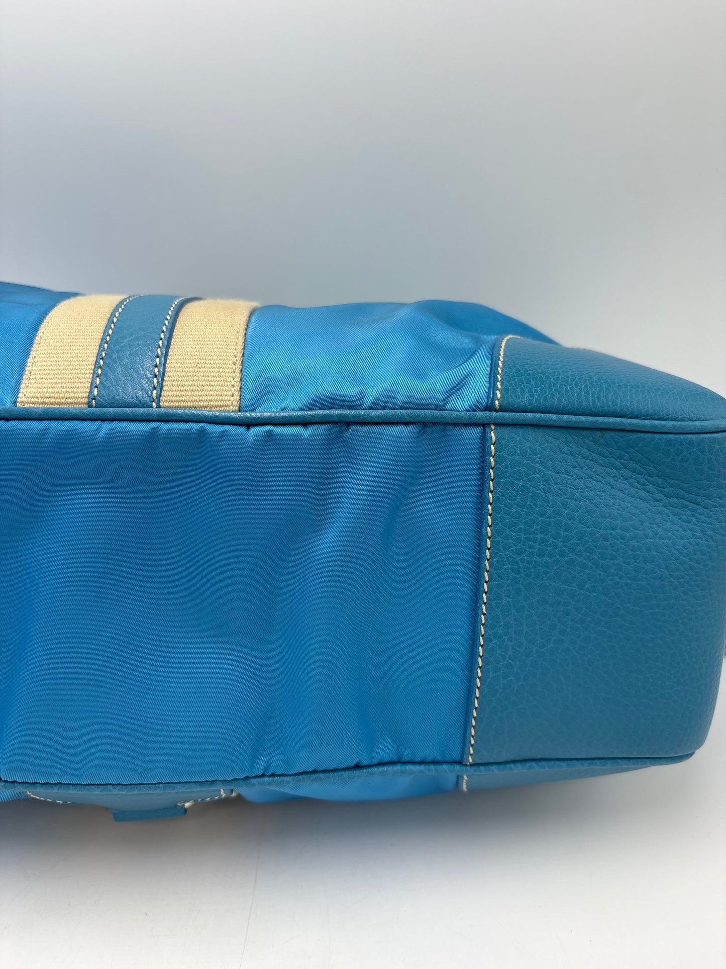 Like New! Prada Tessuto Stripy Luxury Hobo Handbag