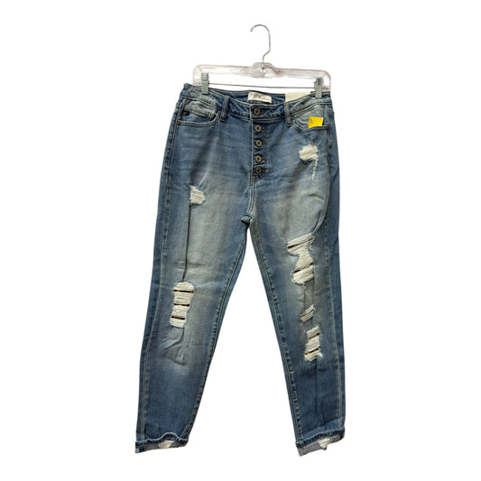 Jeans Straight By Kancan In Blue Denim, Size:11