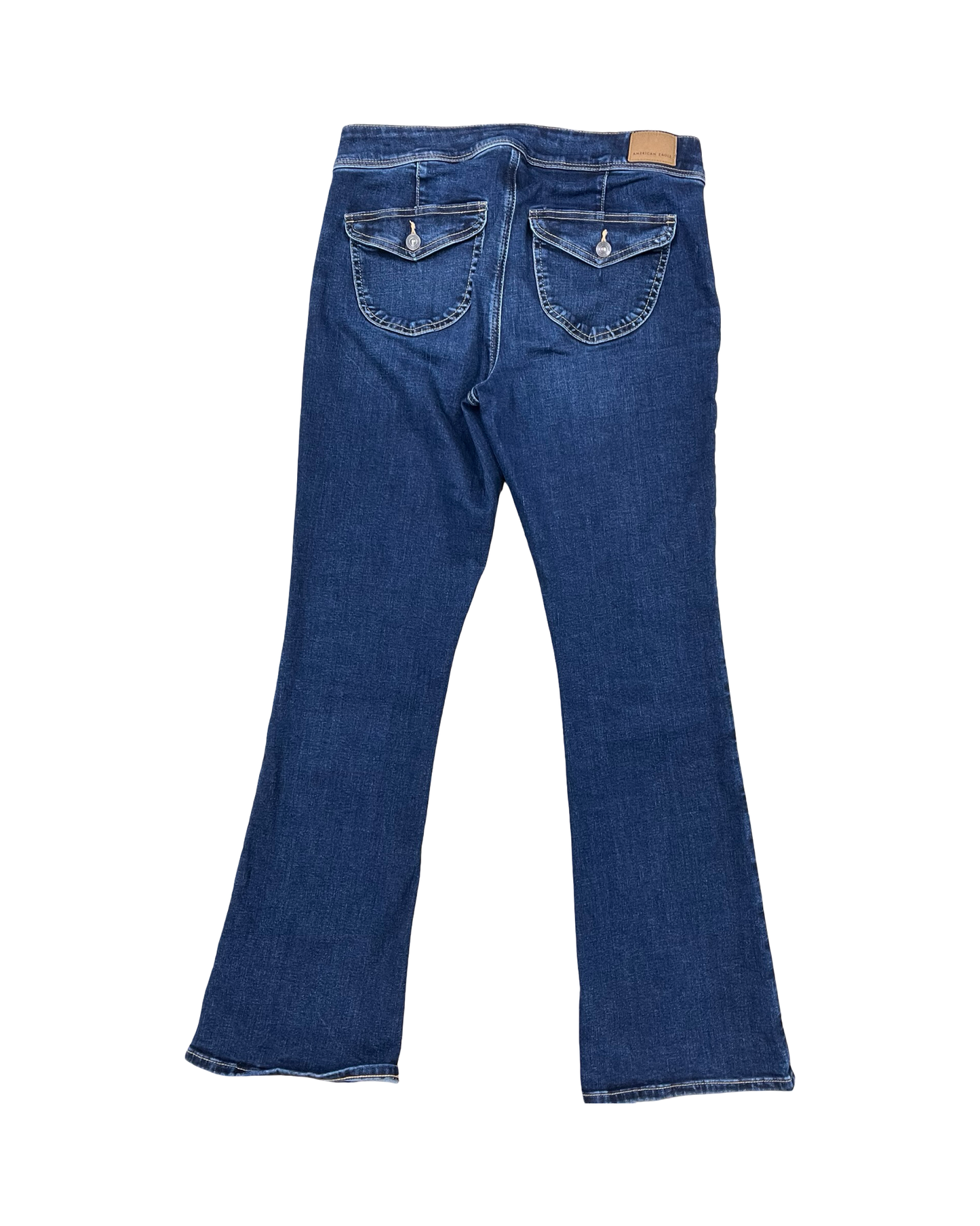 Jeans Boot Cut By American Eagle In Blue Denim, Size:8