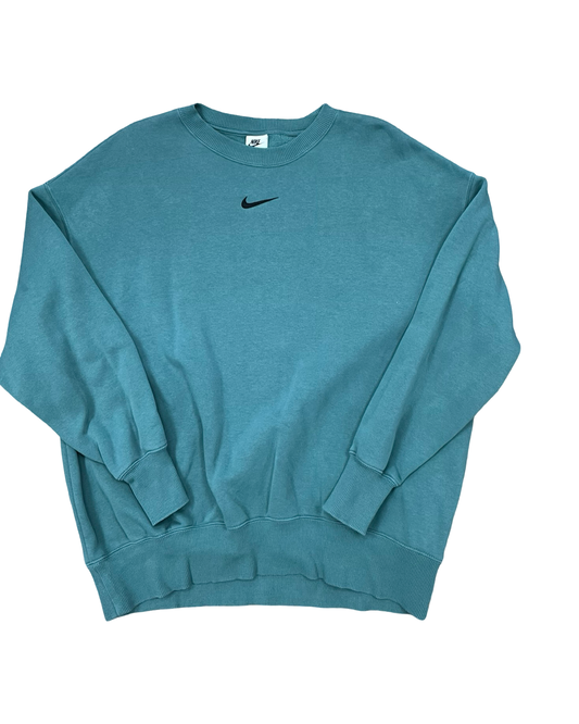 Athletic Sweatshirt Crewneck By Nike In Green, Size:M