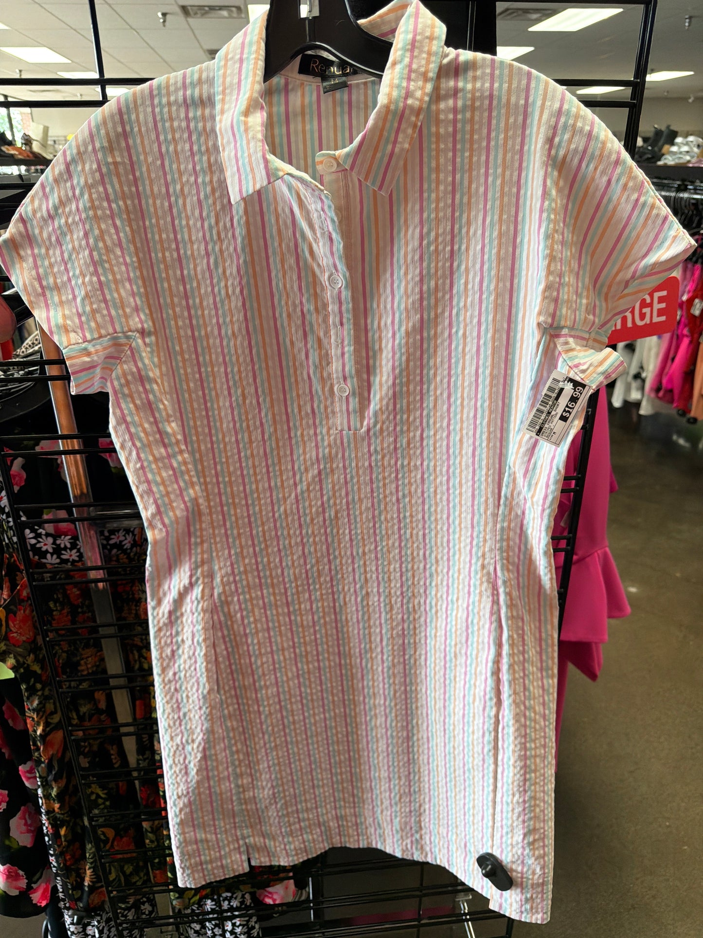 Dress Casual Short By Clothes Mentor In Striped Pattern, Size:M