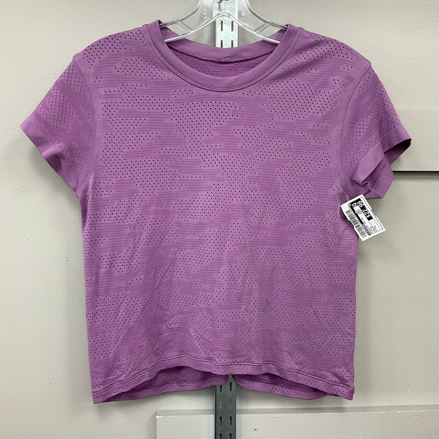Athletic Top Ss By Lululemon In Purple, Size:8