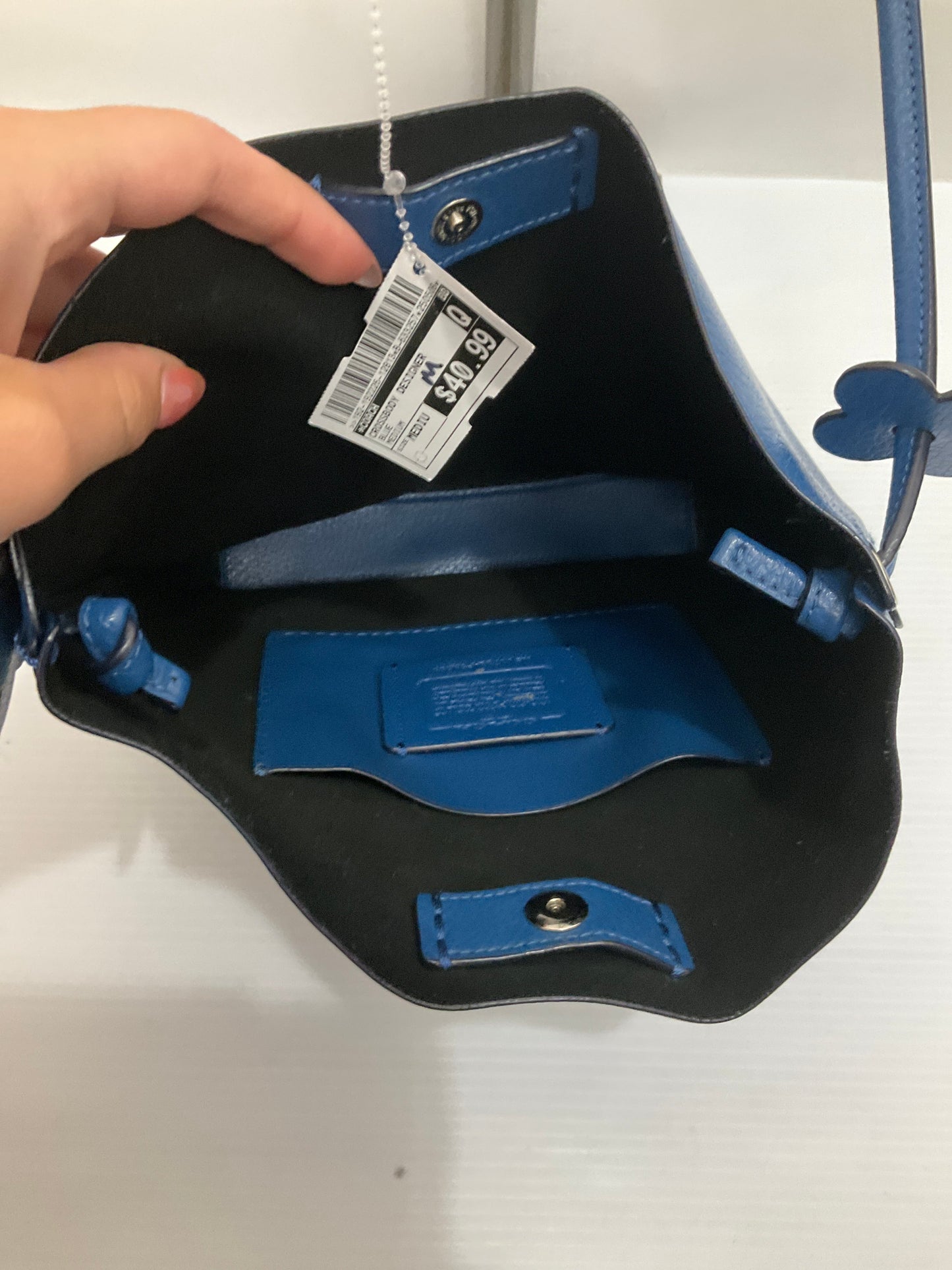 Crossbody Designer By Coach In Blue, Size:Medium