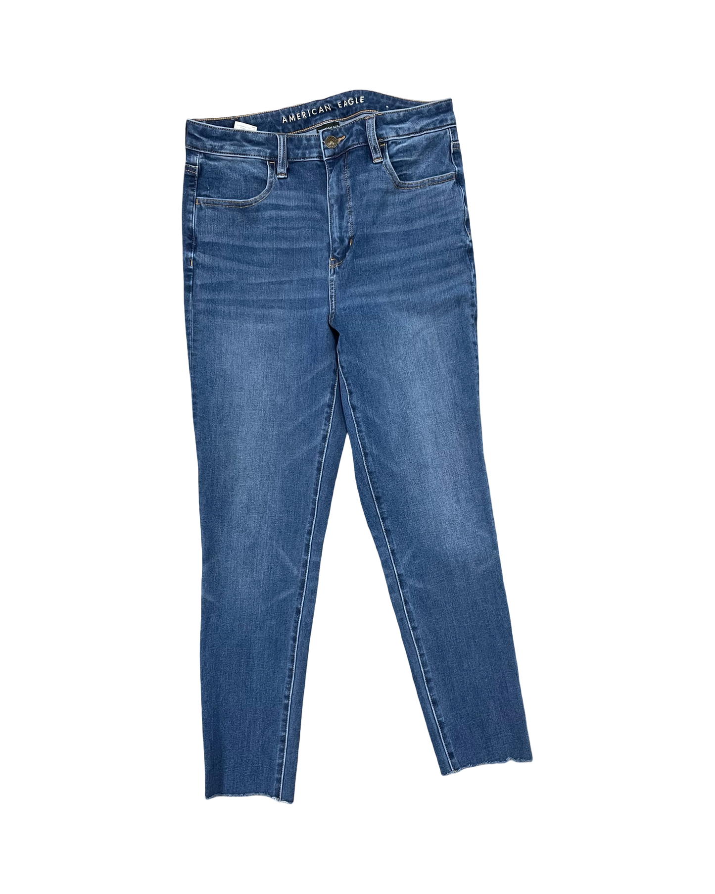 Jeans Skinny By American Eagle In Blue Denim, Size:8