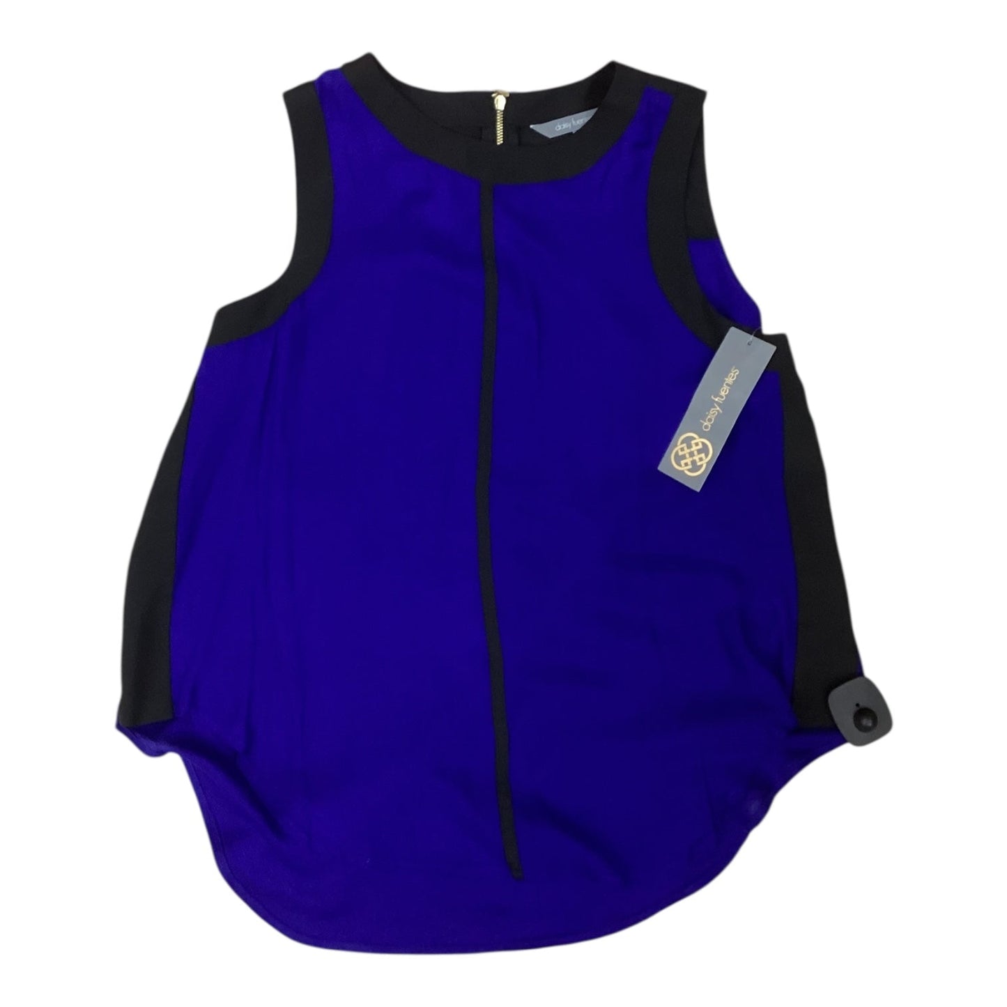 Top Sleeveless By Daisy Fuentes In Black & Blue, Size:M