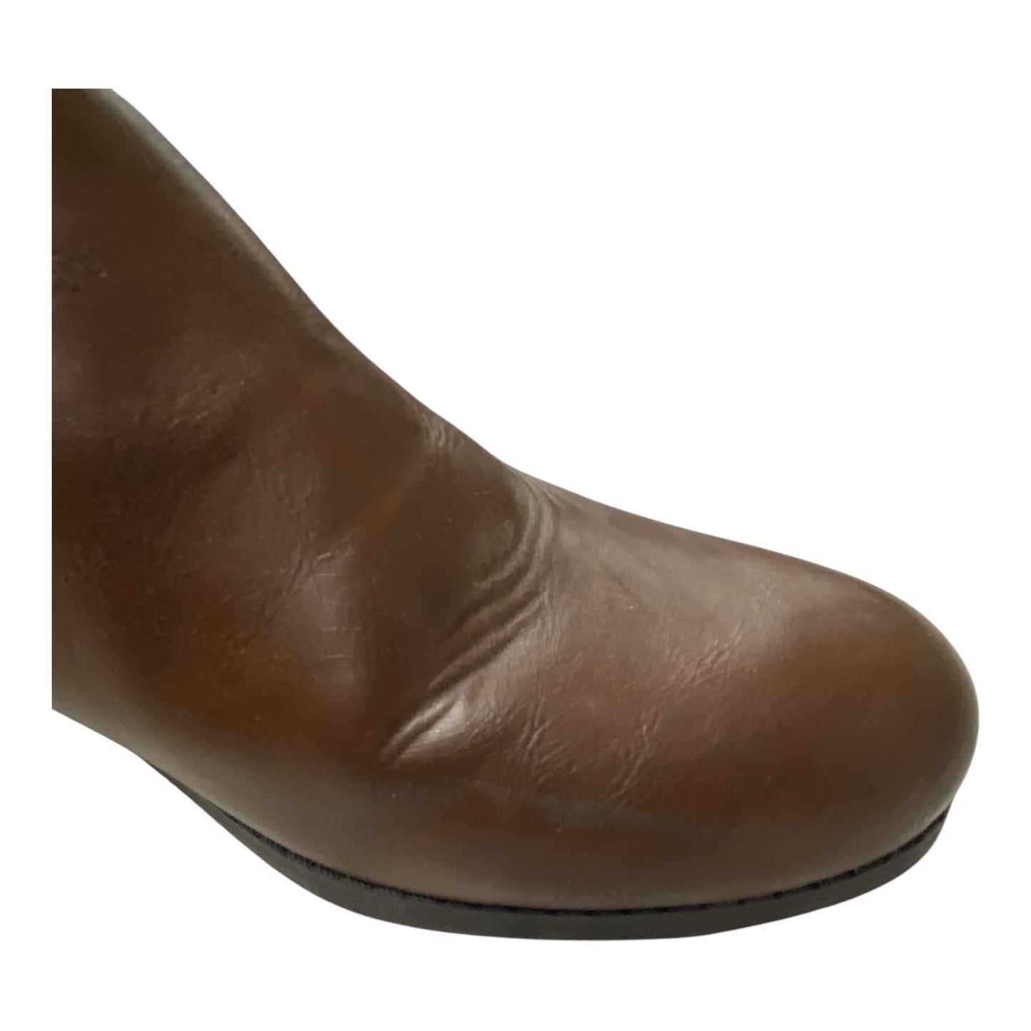 Boots Knee Flats By Liz Claiborne In Brown, Size:10