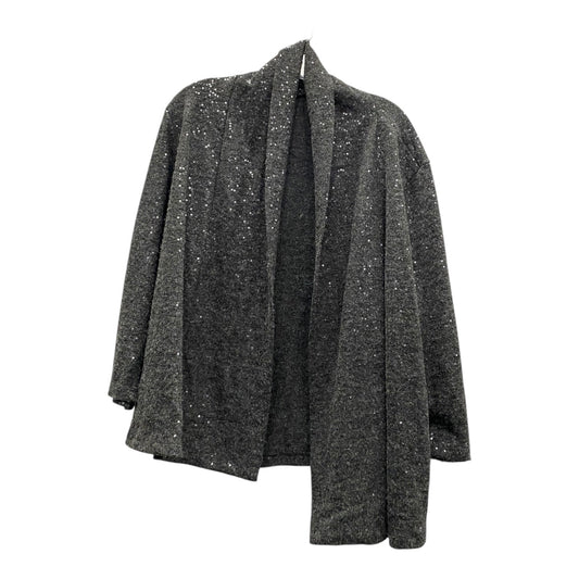 Sweater Cardigan By Ruby Rd In Grey, Size:2X