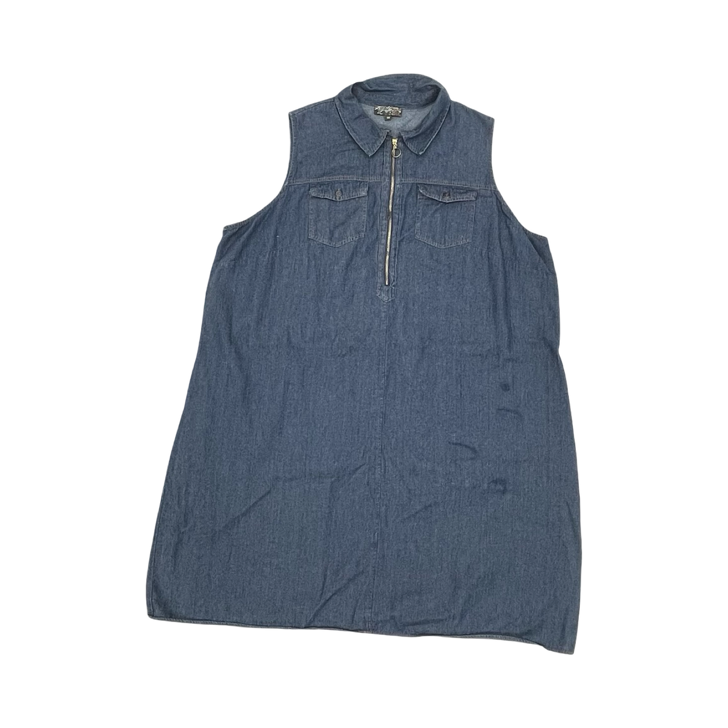 Dress Casual Short By Clothes Mentor In Blue Denim, Size:3X
