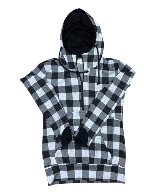 Sweatshirt Hoodie By Vanilla Bay In Black & Grey, Size:S