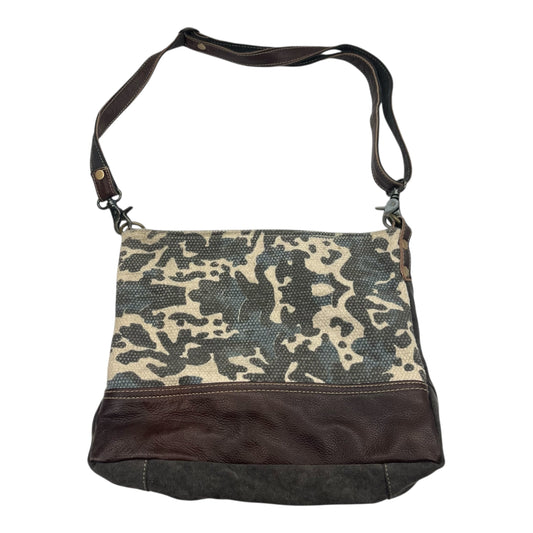 Crossbody By Myra In Brown & Grey, Size:Medium