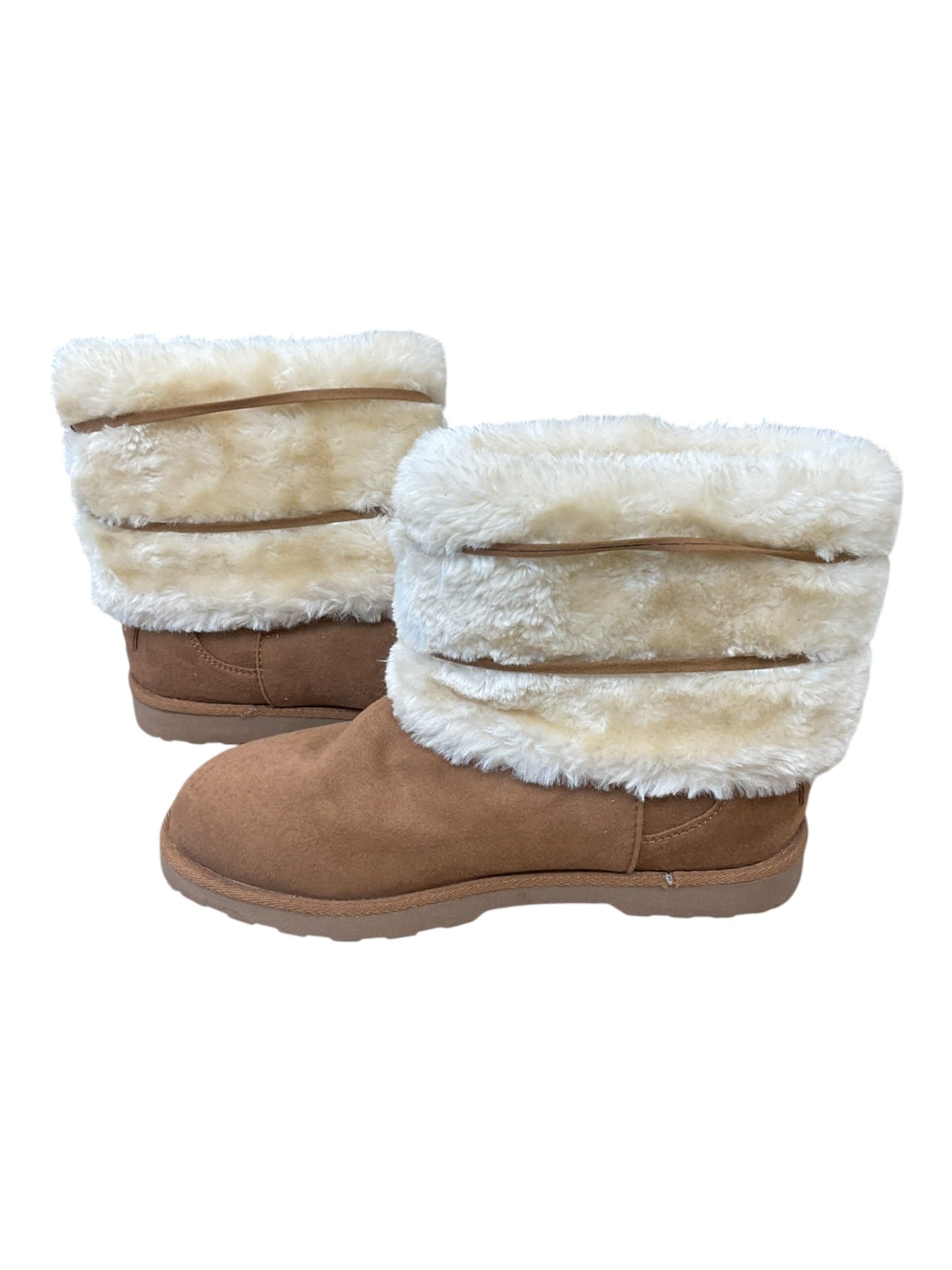 Boots Snow By Clothes Mentor In Brown, Size:8