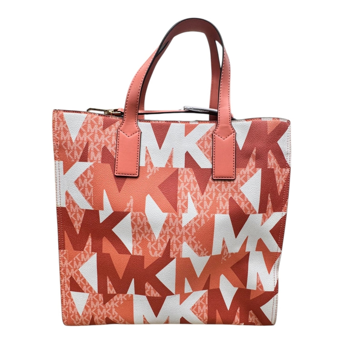 Handbag Designer By Michael Kors In Pink & White, Size:Large