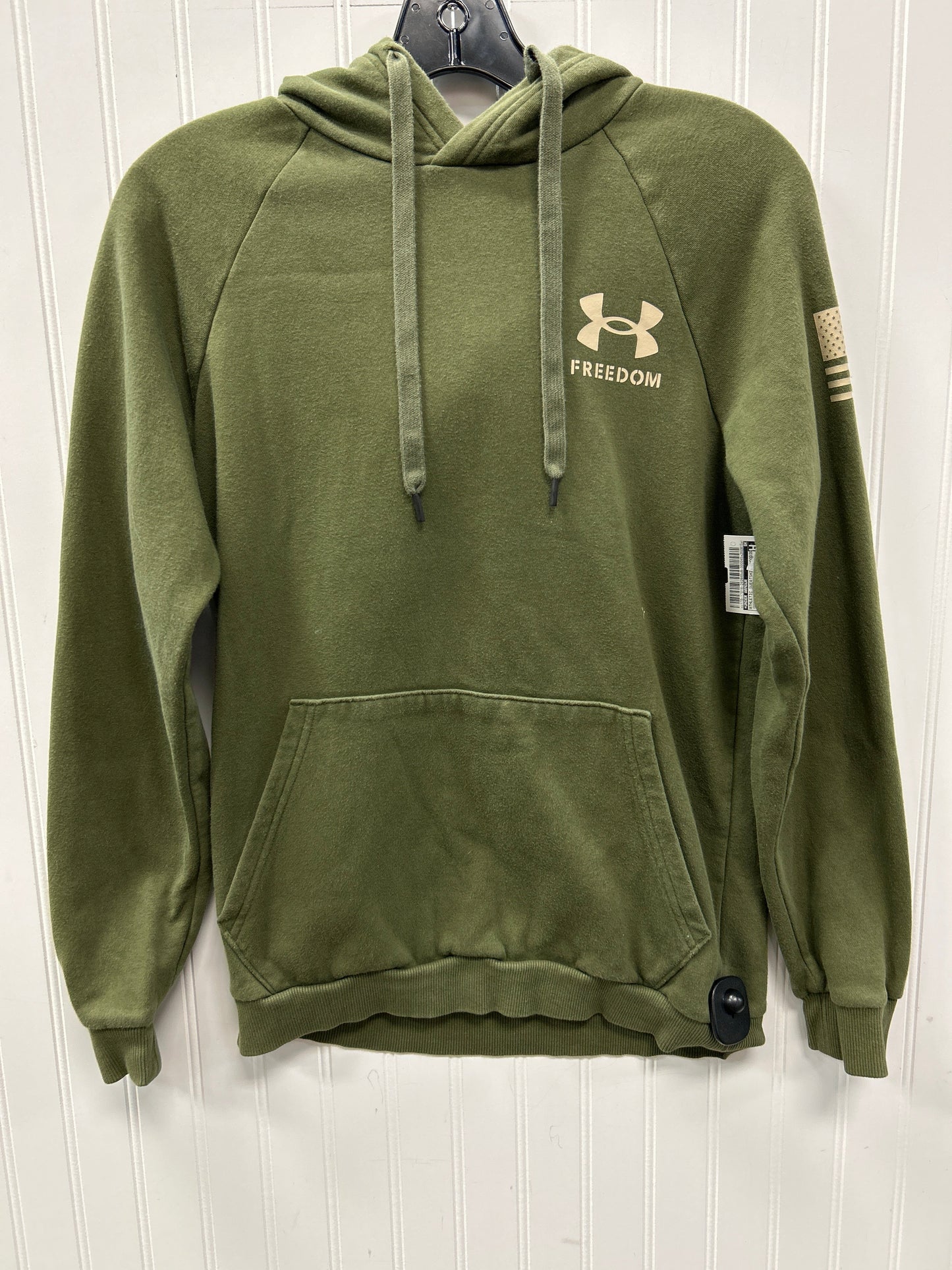 Athletic Sweatshirt Hoodie By Under Armour In Green, Size:S