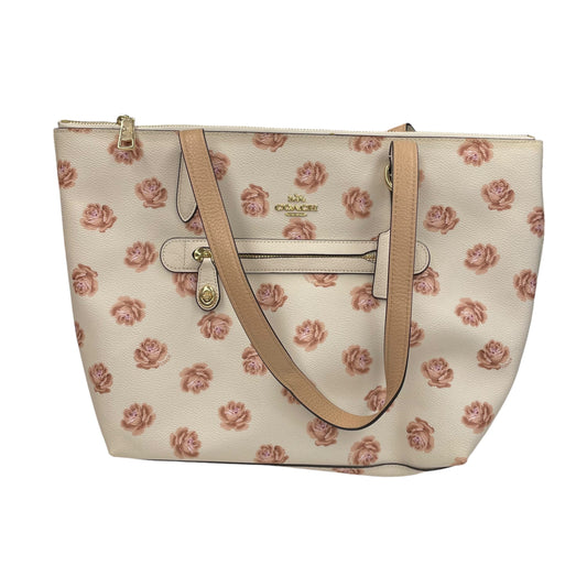 Handbag Designer By Coach In Floral Print, Size:Medium