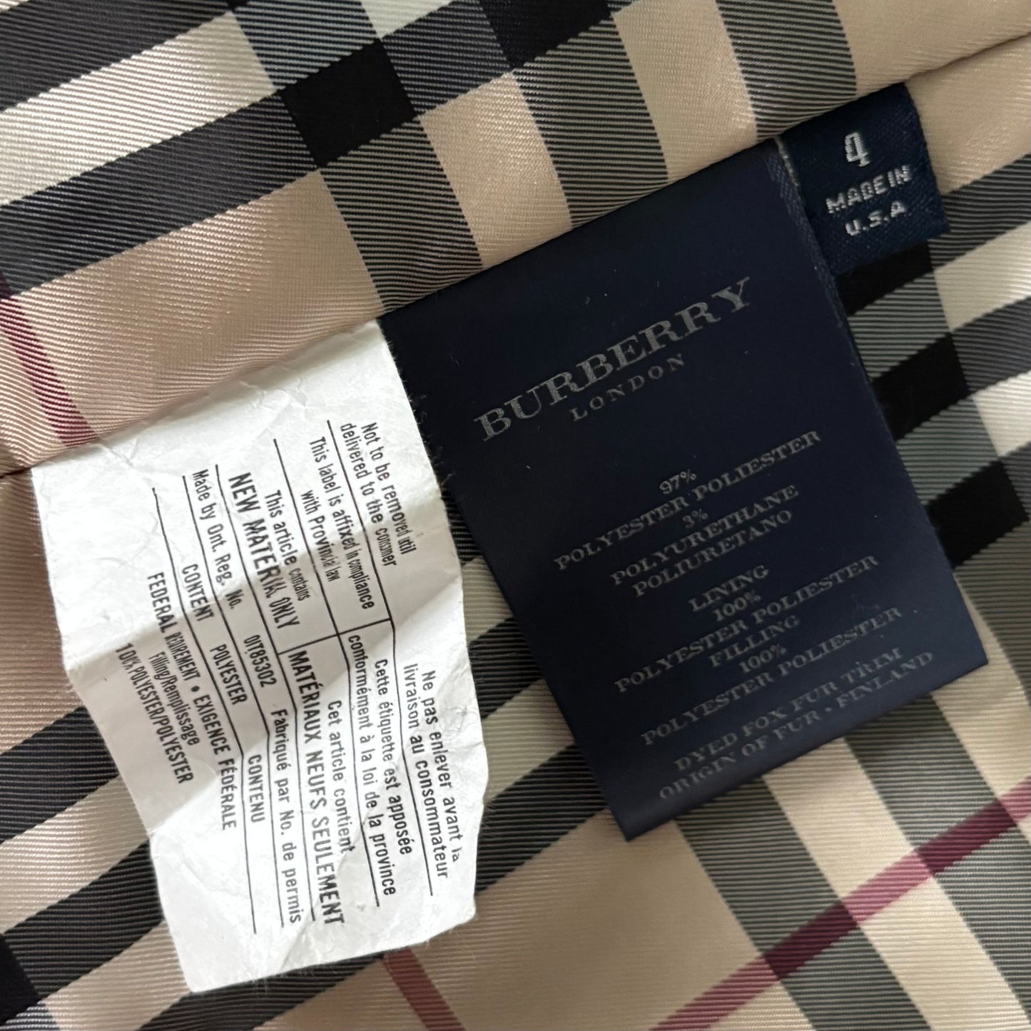 Coat Luxury Designer By Burberry  Size: S