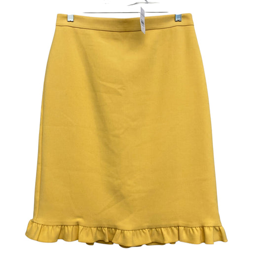 Skirt Midi By Ann Taylor In Yellow, Size:4