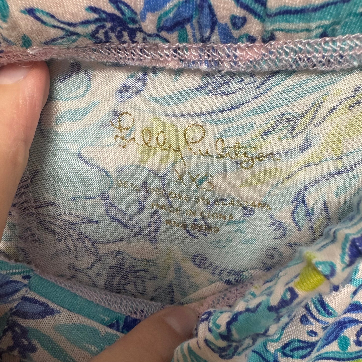Pajama Pants Designer By Lilly Pulitzer In Blue & White, Size: Xxs