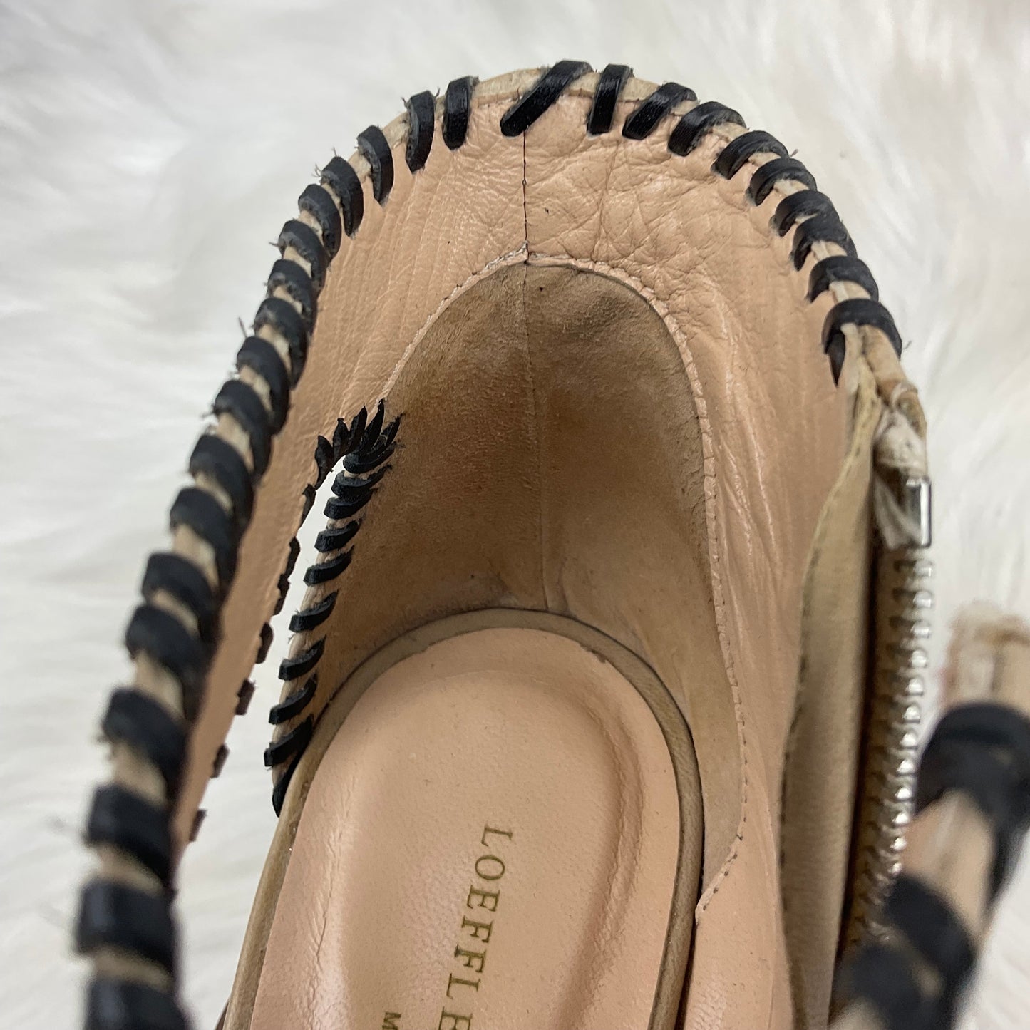 Sandals Heels Block By Loeffler Randall In Tan, Size: 7