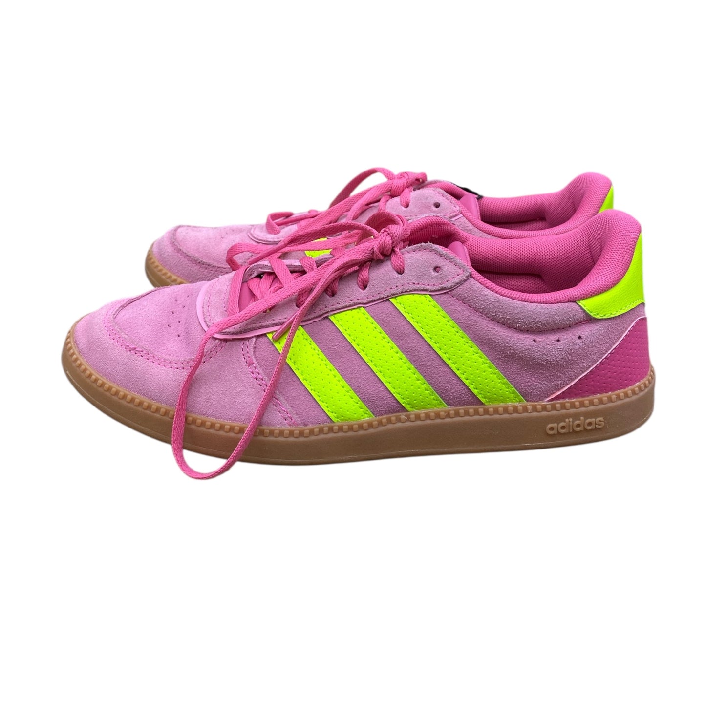 Shoes Sneakers By Adidas In Pink & Yellow, Size:8