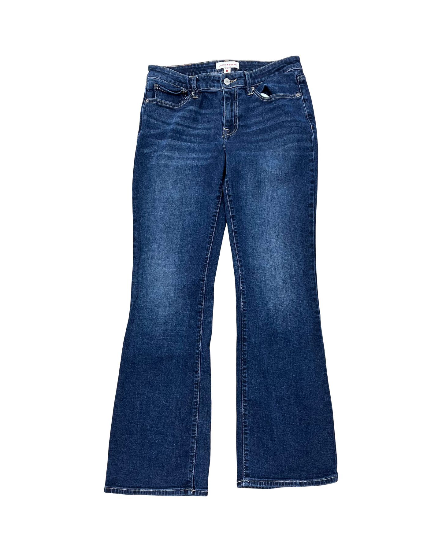 Jeans Boot Cut By Lucky Brand In Blue Denim, Size:10